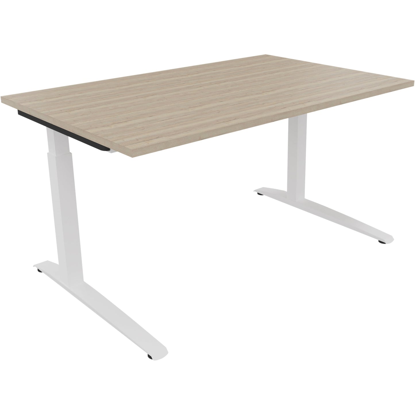 Schreibtisch all in one Maße: 1.400 x 650-850 x 900 mm (B x H x T) Holz eiche natur