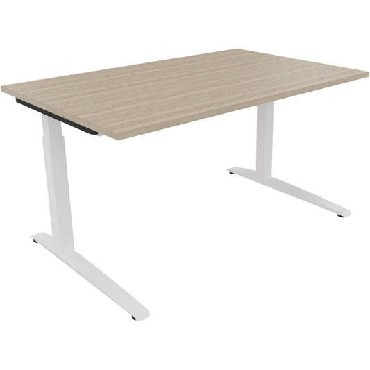 Schreibtisch all in one Maße: 1.400 x 650-850 x 900 mm (B x H x T) Holz eiche natur