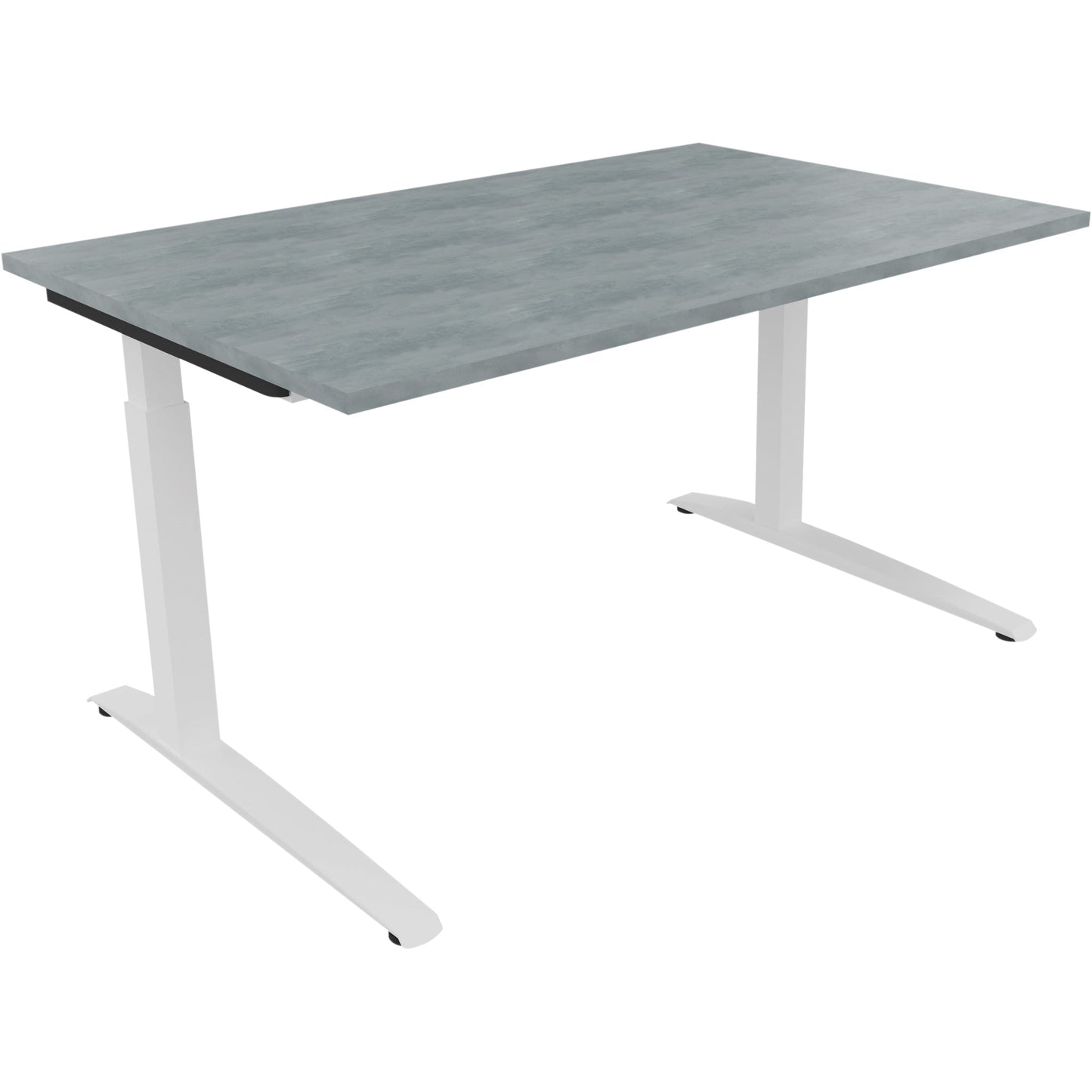 Schreibtisch all in one Maße: 1.400 x 650-850 x 900 mm (B x H x T) Holz beton hell