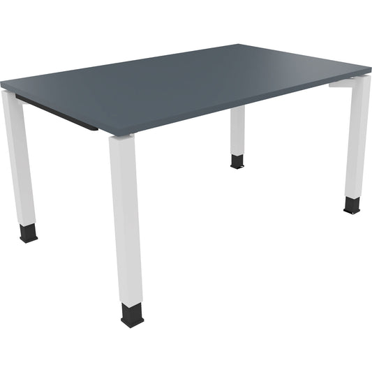 Schreibtisch all in one Maße: 1.400 x 680-820 x 900 mm (B x H x T) Holz lavagrau