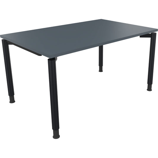Schreibtisch all in one Maße: 1.400 x 680-820 x 900 mm (B x H x T) Holz lavagrau