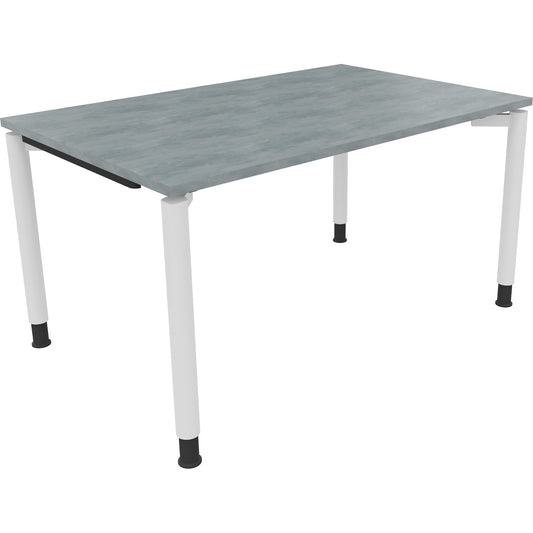 Schreibtisch all in one Maße: 1.400 x 680-820 x 900 mm (B x H x T) Holz beton hell