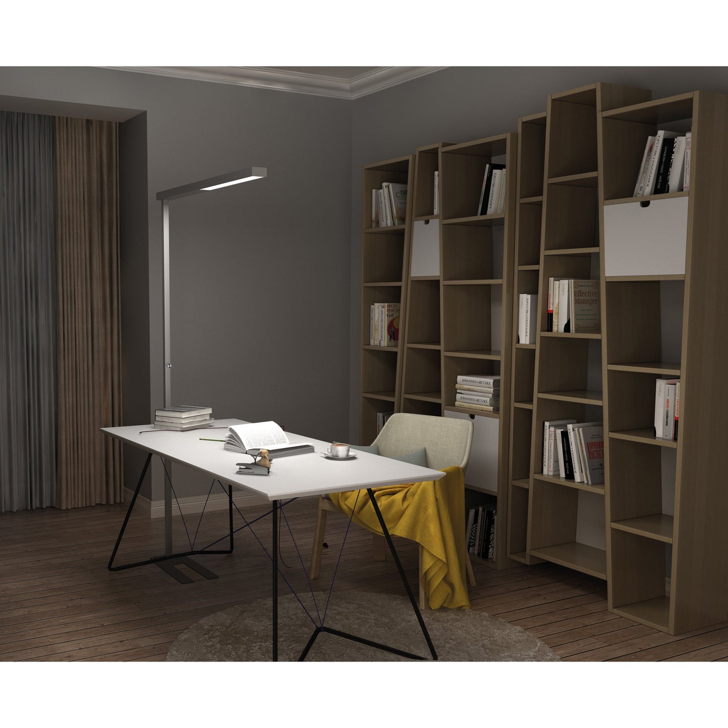 UNILUX Stehleuchte STRATUS D 50 kWh/1.000h LED metallgrau