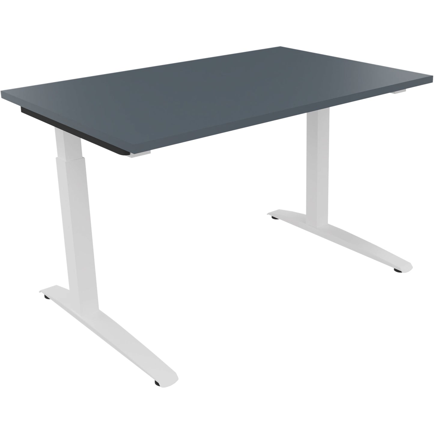 Schreibtisch all in one Maße: 1.200 x 650-850 x 800 mm (B x H x T) Holz lavagrau