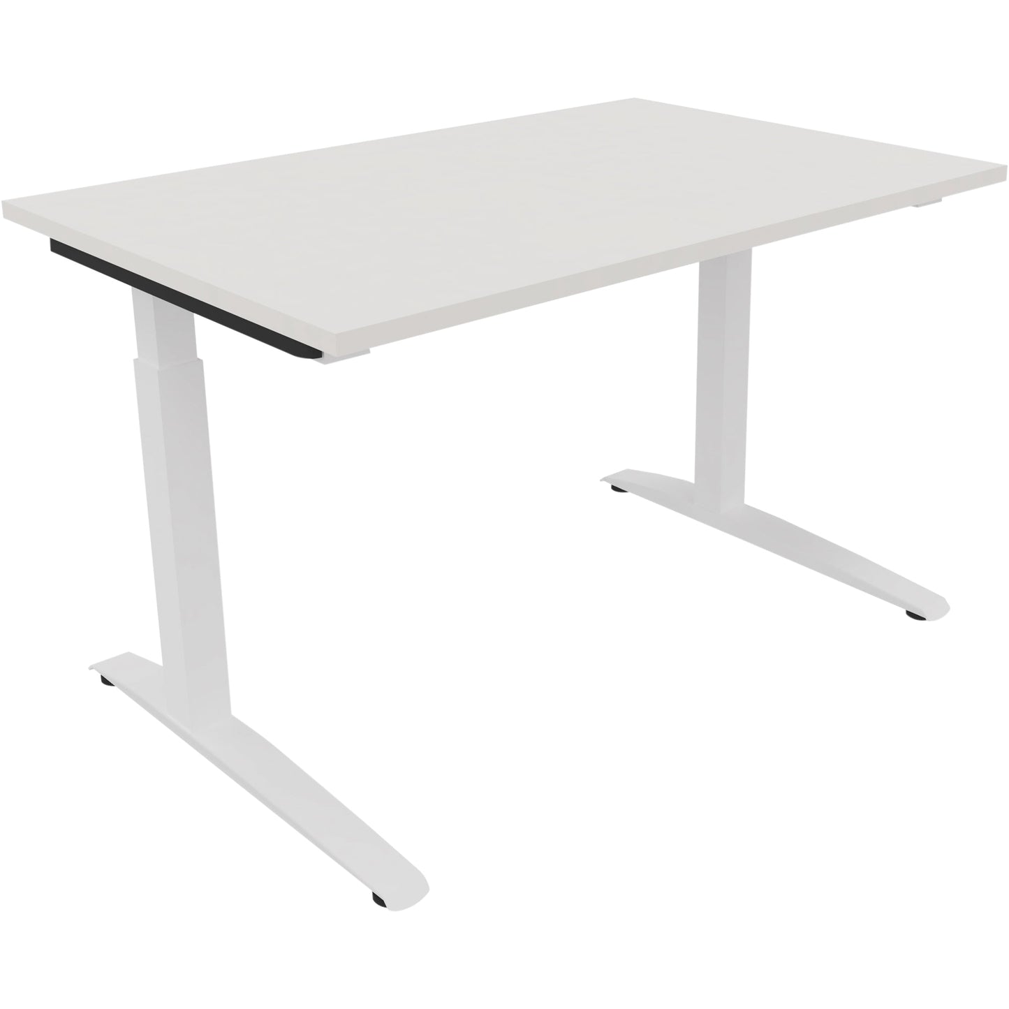 Schreibtisch all in one Maße: 1.200 x 650-850 x 800 mm (B x H x T) Holz diamantweiß