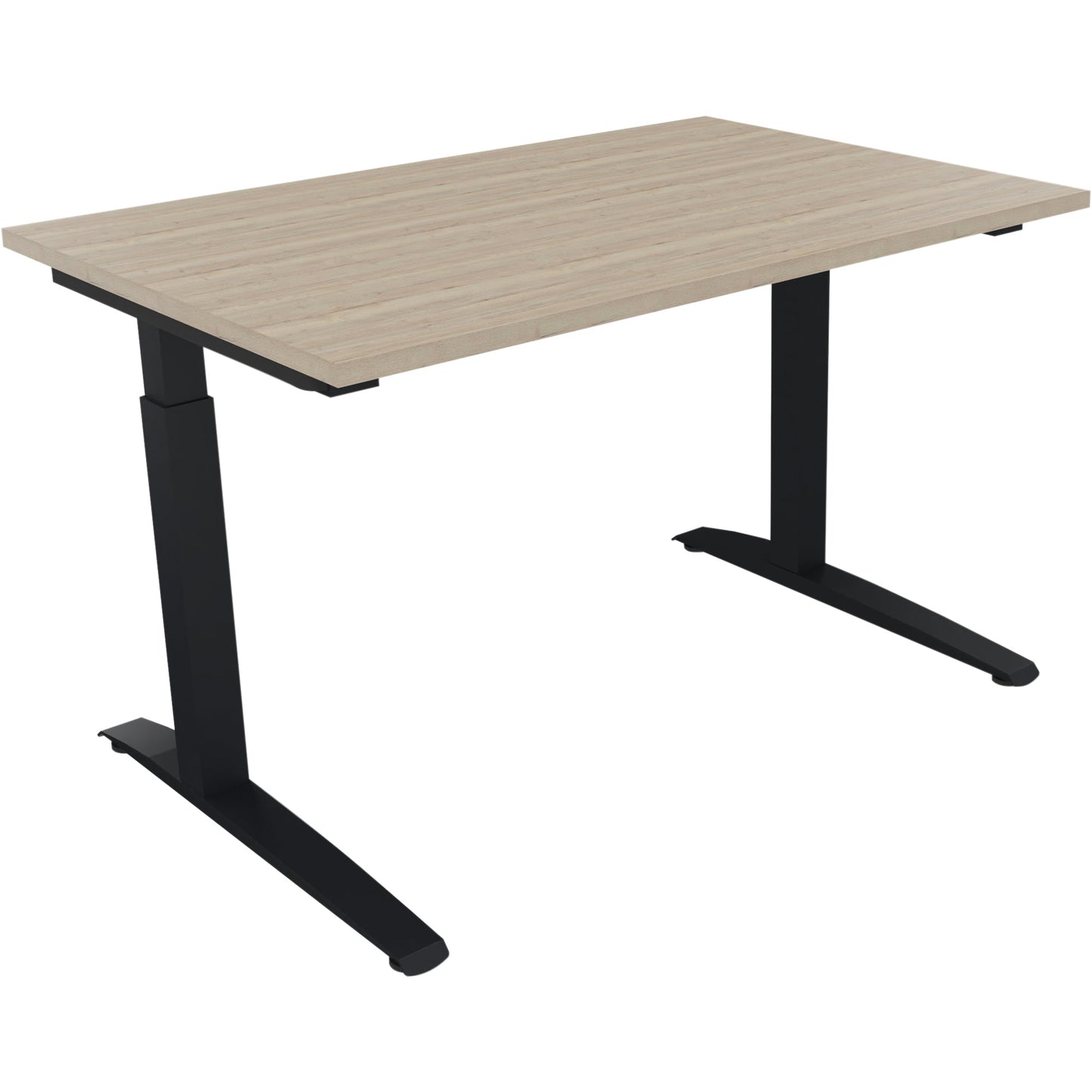 Schreibtisch all in one Maße: 1.200 x 650-850 x 800 mm (B x H x T) Holz eiche natur
