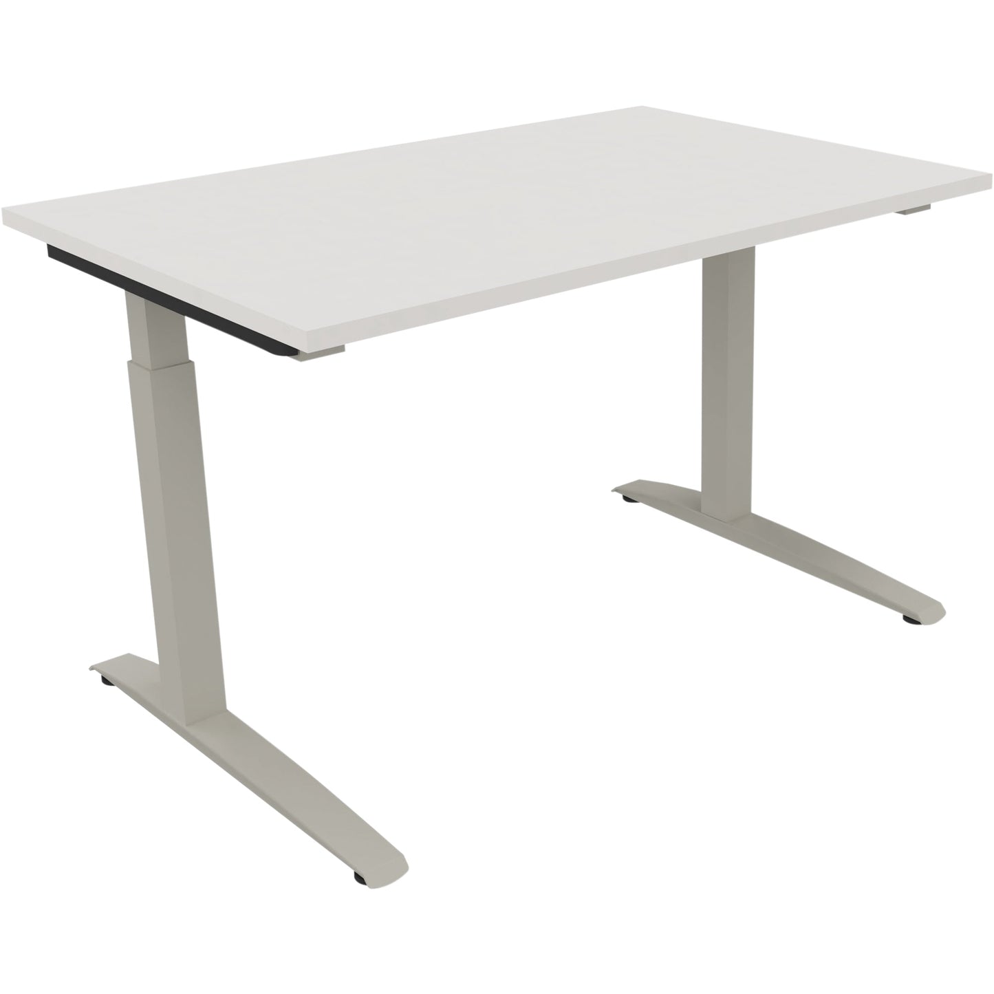 Schreibtisch all in one Maße: 1.200 x 650-850 x 800 mm (B x H x T) Holz diamantweiß