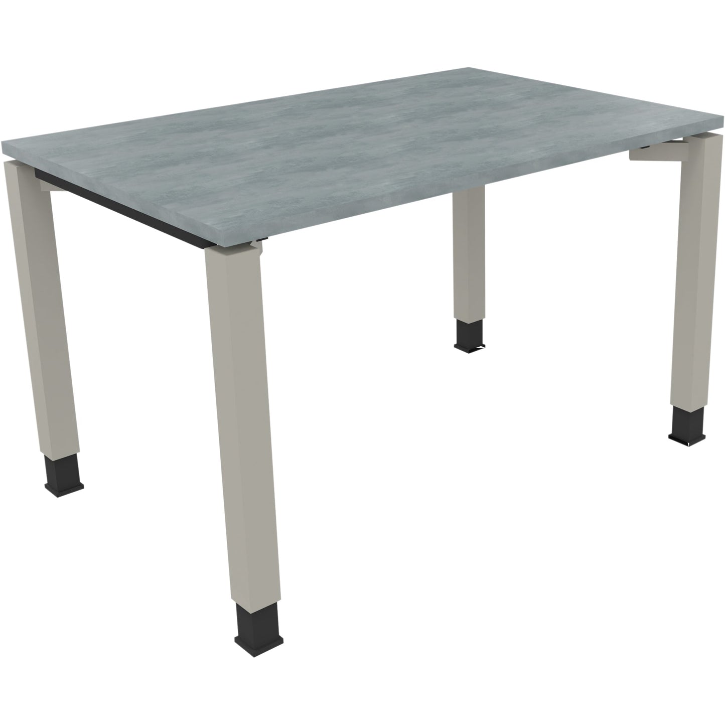 Schreibtisch all in one Maße: 1.200 x 680-820 x 800 mm (B x H x T) Holz beton hell
