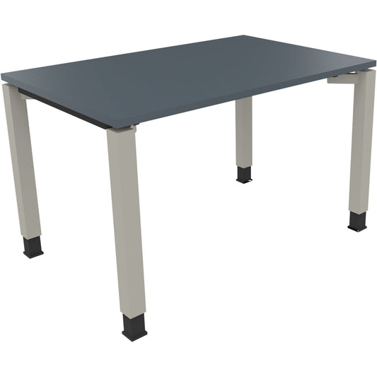 Schreibtisch all in one Maße: 1.200 x 680-820 x 800 mm (B x H x T) Holz lavagrau