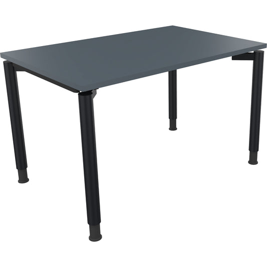 Schreibtisch all in one Maße: 1.200 x 680-820 x 800 mm (B x H x T) Holz lavagrau