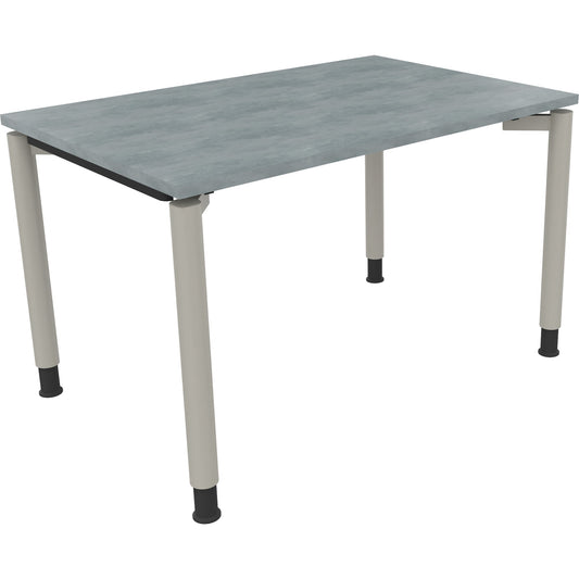 Schreibtisch all in one Maße: 1.200 x 680-820 x 800 mm (B x H x T) Holz beton hell