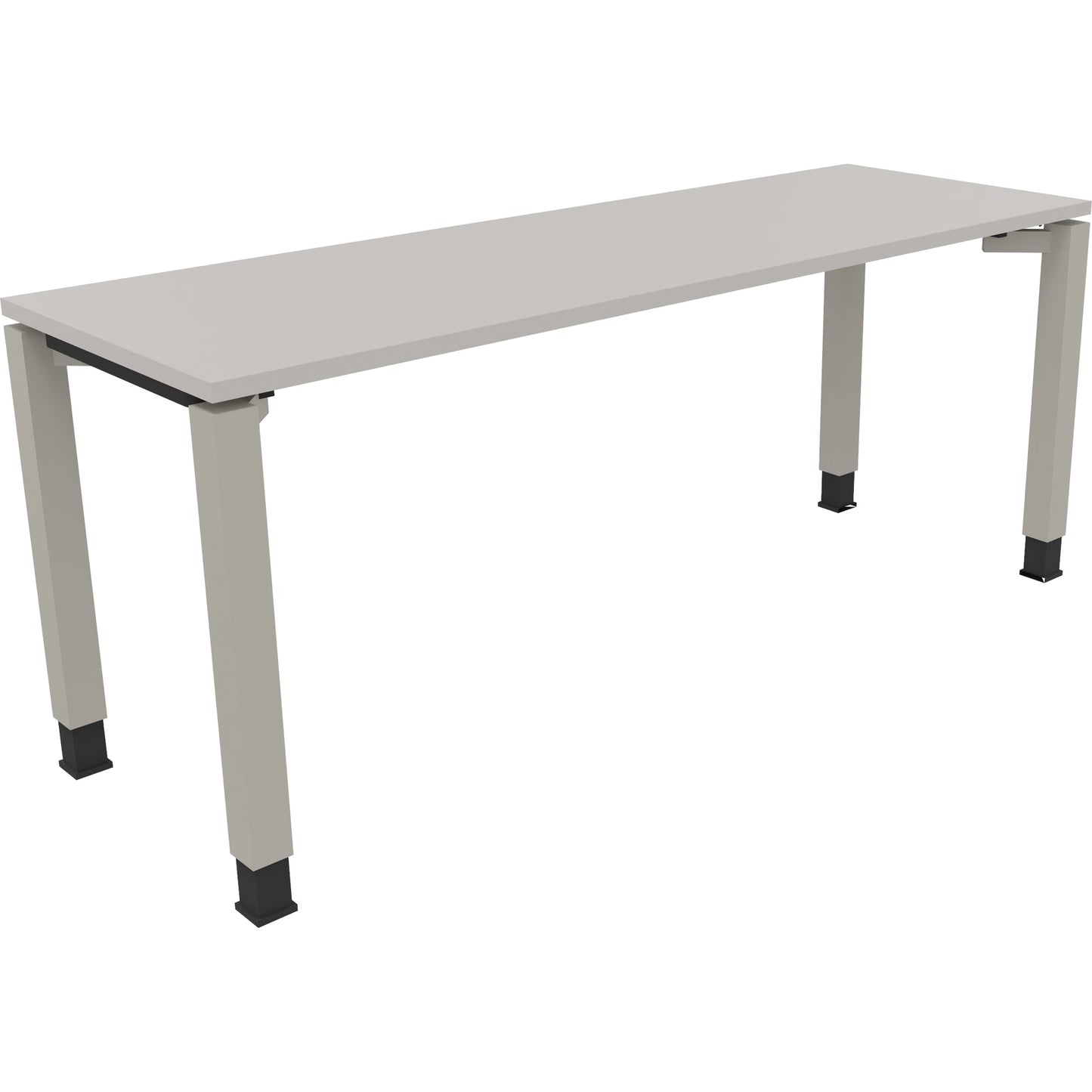Schreibtisch all in one Maße: 1.800 x 680-820 x 600 mm (B x H x T) Holz lichtgrau