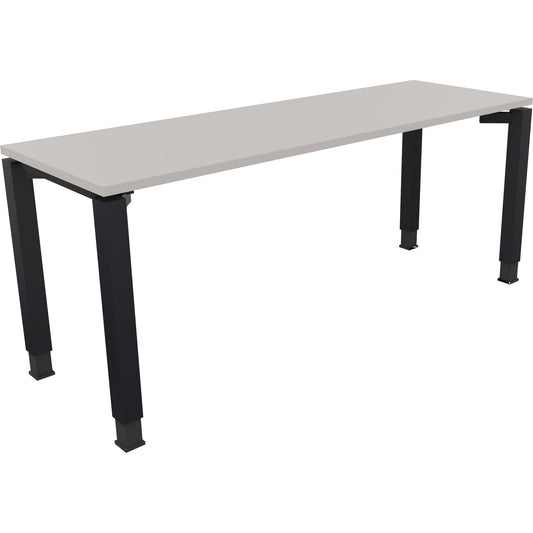 Schreibtisch all in one Maße: 1.800 x 680-820 x 600 mm (B x H x T) Holz lichtgrau