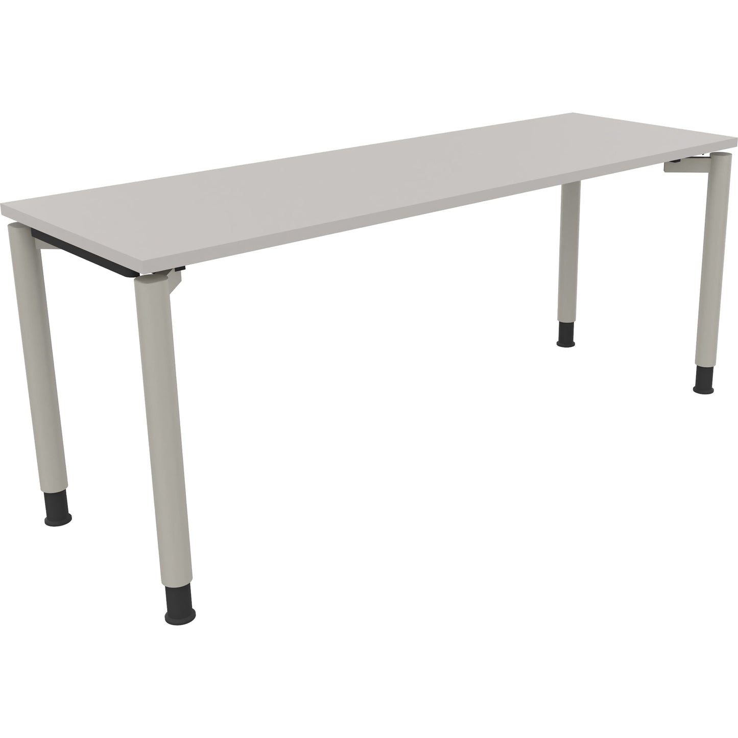 Schreibtisch all in one Maße: 1.800 x 680-820 x 600 mm (B x H x T) Holz lichtgrau