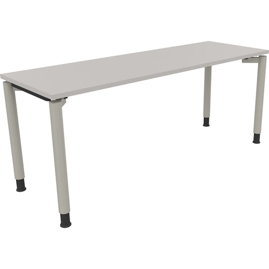 Schreibtisch all in one Maße: 1.800 x 680-820 x 600 mm (B x H x T) Holz lichtgrau