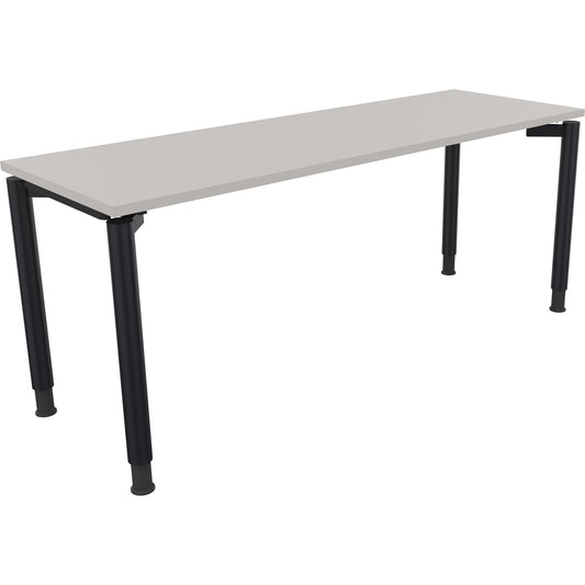 Schreibtisch all in one Maße: 1.800 x 680-820 x 600 mm (B x H x T) Holz lichtgrau