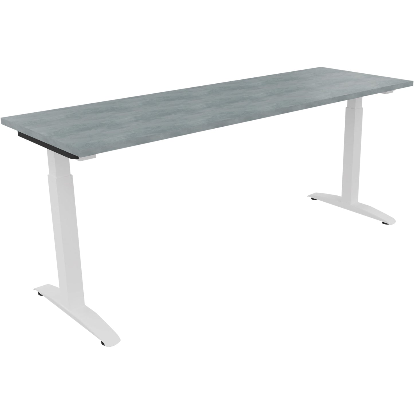 Schreibtisch all in one Maße: 1.800 x 650-850 x 600 mm (B x H x T) Holz beton hell