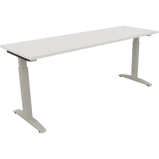 Schreibtisch all in one Maße: 1.800 x 650-850 x 600 mm (B x H x T) Holz diamantweiß
