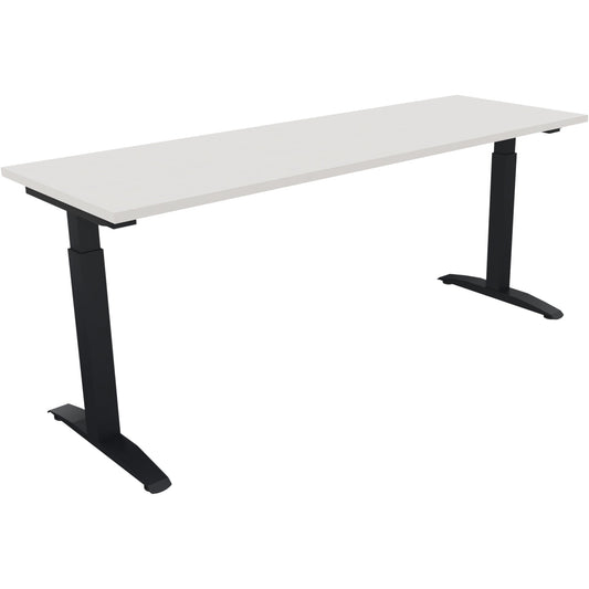 Schreibtisch all in one Maße: 1.800 x 650-850 x 600 mm (B x H x T) Holz diamantweiß