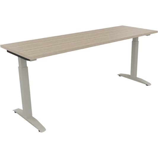 Schreibtisch all in one Maße: 1.800 x 650-850 x 600 mm (B x H x T) Holz eiche natur