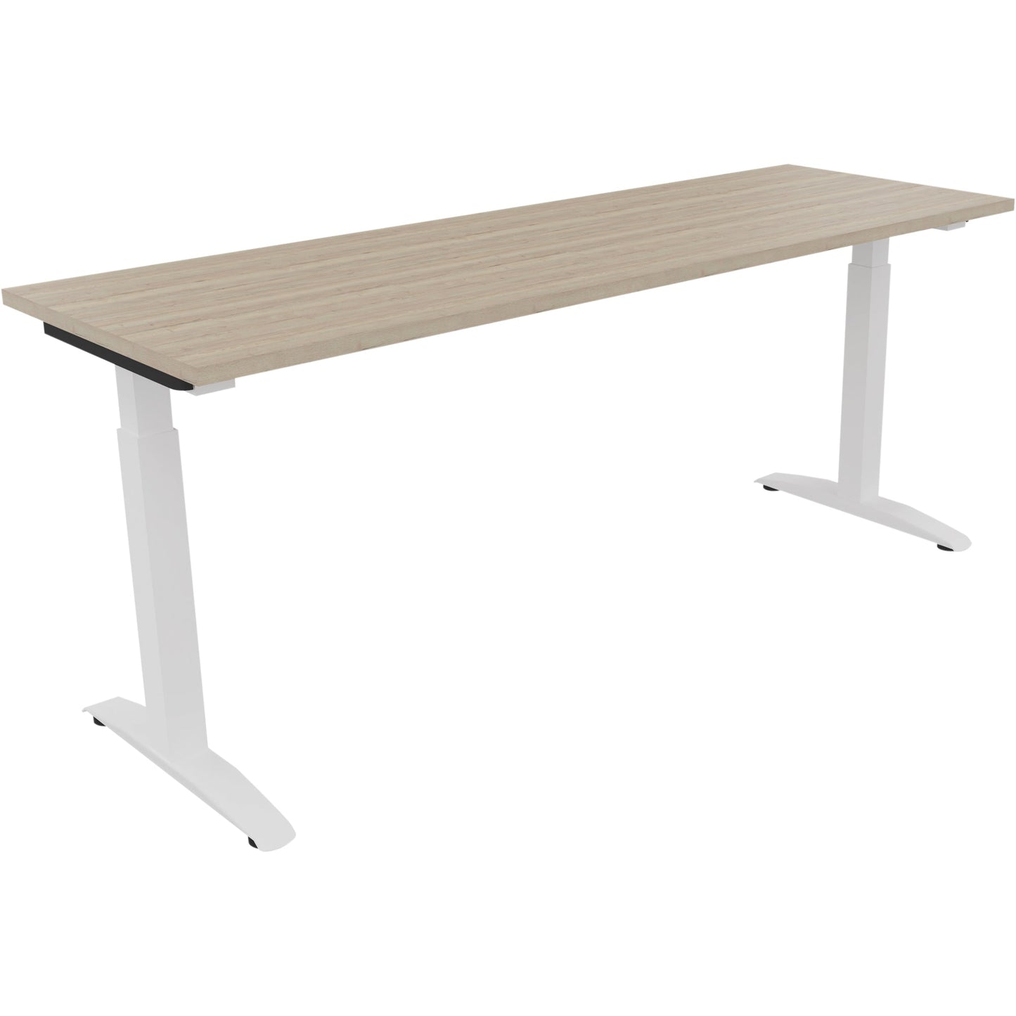 Schreibtisch all in one Maße: 1.800 x 650-850 x 600 mm (B x H x T) Holz eiche natur