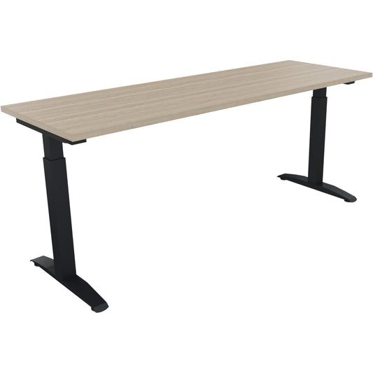 Schreibtisch all in one Maße: 1.800 x 650-850 x 600 mm (B x H x T) Holz eiche natur