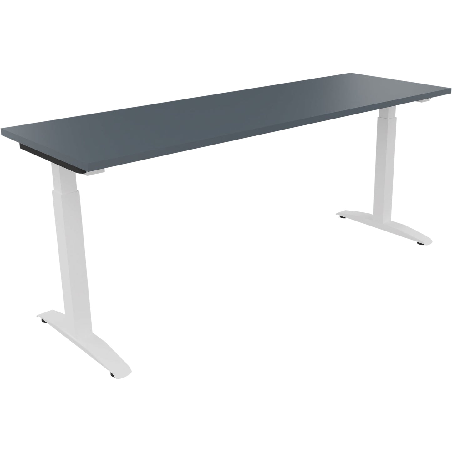 Schreibtisch all in one Maße: 1.800 x 650-850 x 600 mm (B x H x T) Holz lavagrau