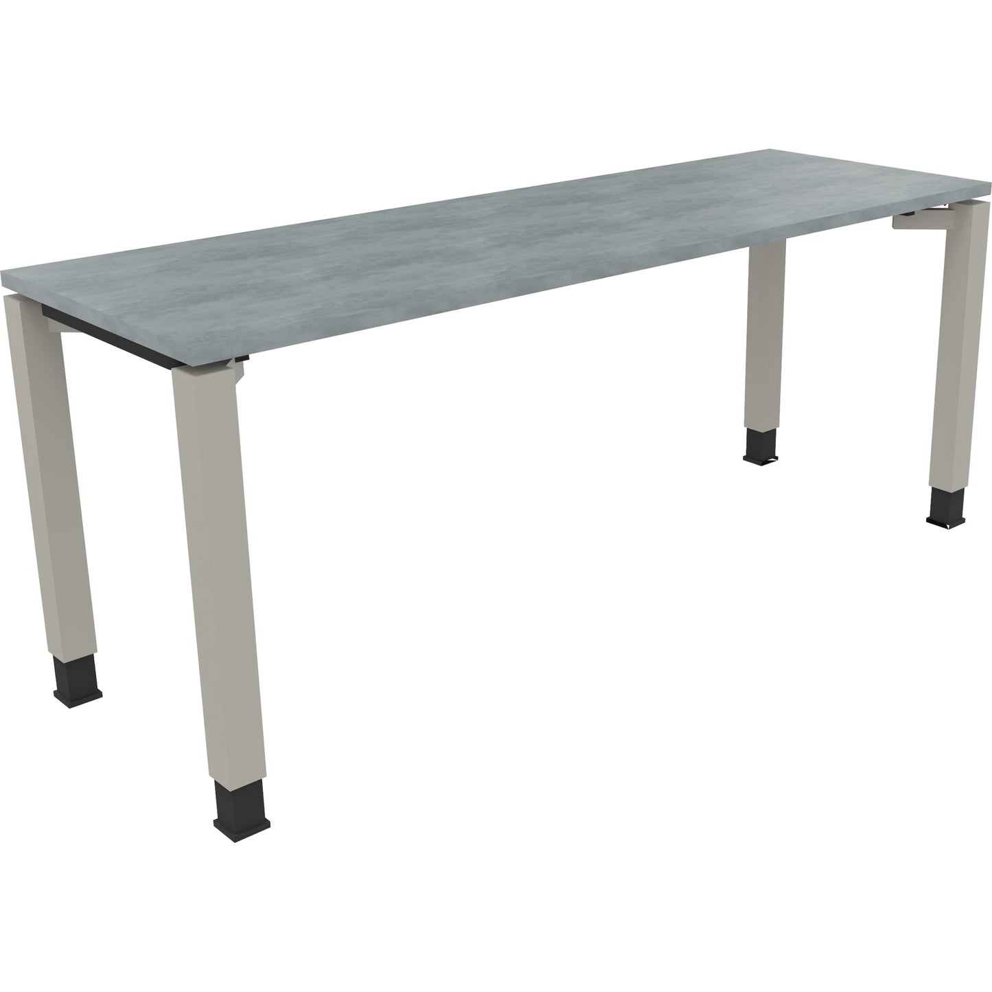 Schreibtisch all in one Maße: 1.800 x 680-820 x 600 mm (B x H x T) Holz beton hell