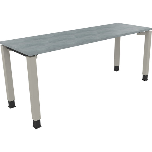 Schreibtisch all in one Maße: 1.800 x 680-820 x 600 mm (B x H x T) Holz beton hell