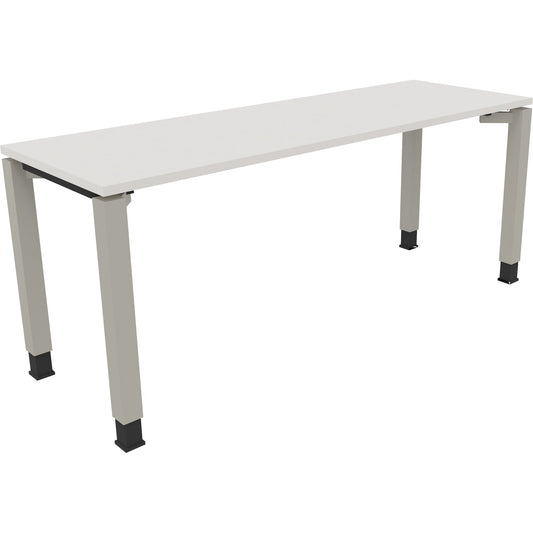 Schreibtisch all in one Maße: 1.800 x 680-820 x 600 mm (B x H x T) Holz diamantweiß