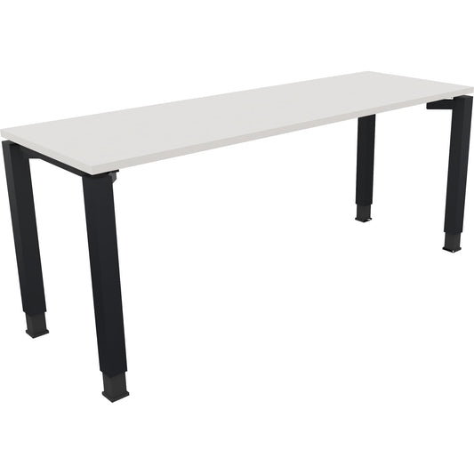 Schreibtisch all in one Maße: 1.800 x 680-820 x 600 mm (B x H x T) Holz diamantweiß