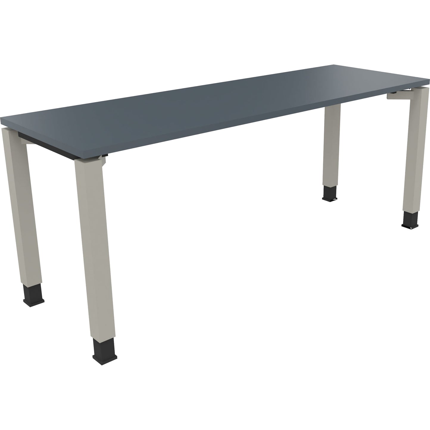 Schreibtisch all in one Maße: 1.800 x 680-820 x 600 mm (B x H x T) Holz lavagrau