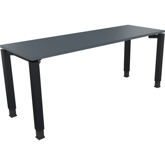 Schreibtisch all in one Maße: 1.800 x 680-820 x 600 mm (B x H x T) Holz lavagrau