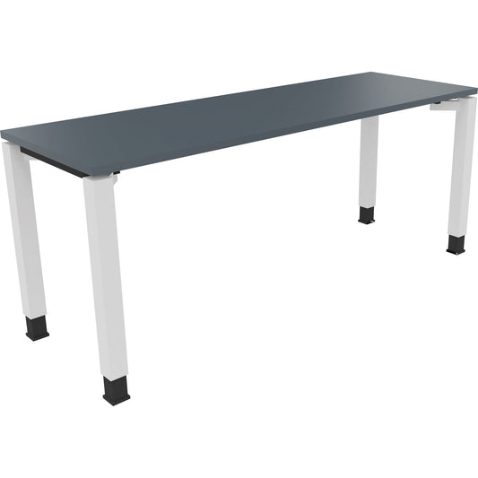 Schreibtisch all in one Maße: 1.800 x 680-820 x 600 mm (B x H x T) Holz lavagrau