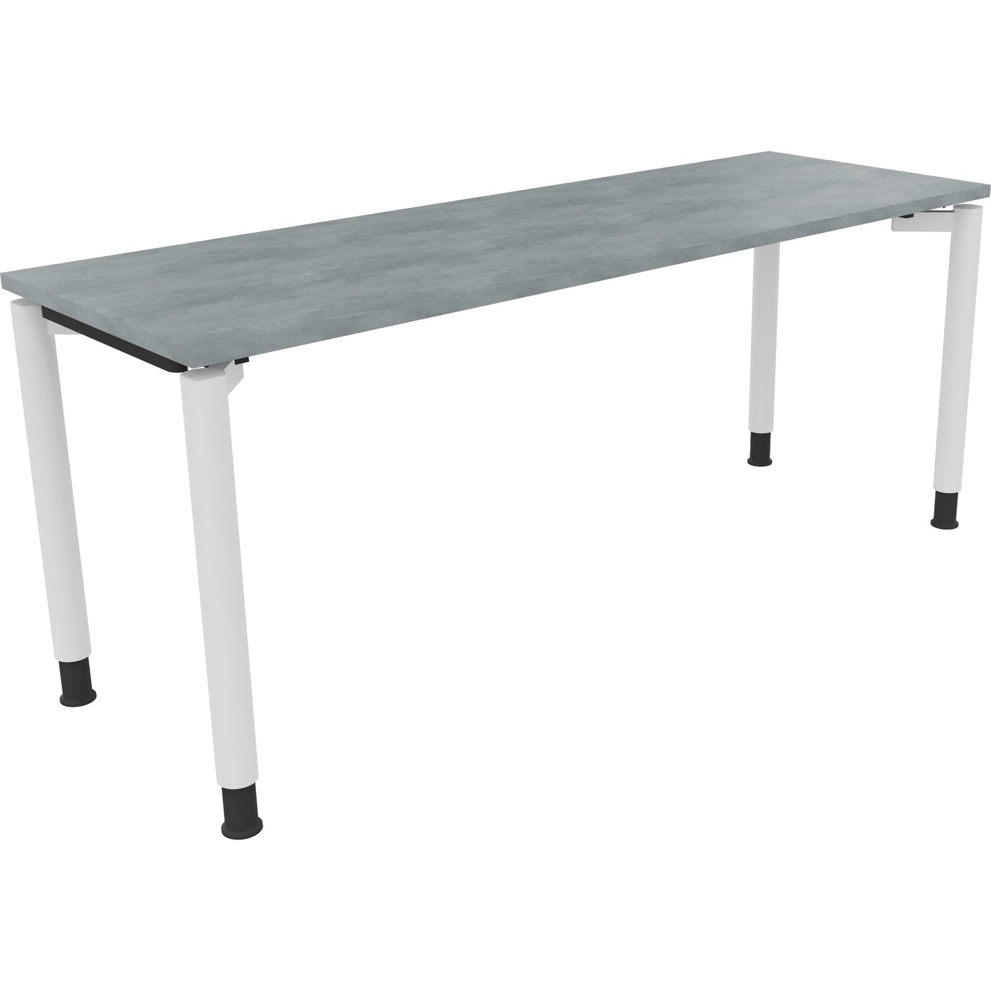 Schreibtisch all in one Maße: 1.800 x 680-820 x 600 mm (B x H x T) Holz beton hell