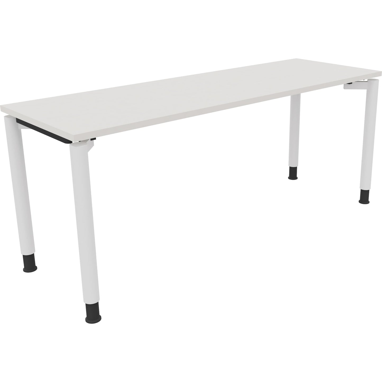 Schreibtisch all in one Maße: 1.800 x 680-820 x 600 mm (B x H x T) Holz diamantweiß