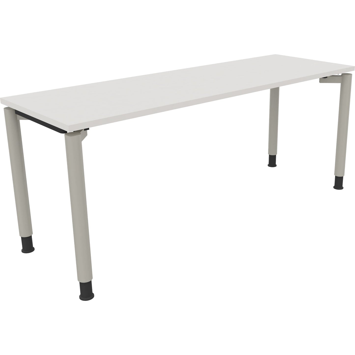 Schreibtisch all in one Maße: 1.800 x 680-820 x 600 mm (B x H x T) Holz diamantweiß