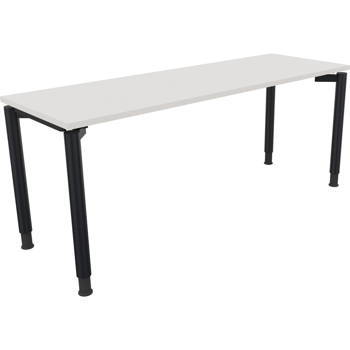 Schreibtisch all in one Maße: 1.800 x 680-820 x 600 mm (B x H x T) Holz diamantweiß