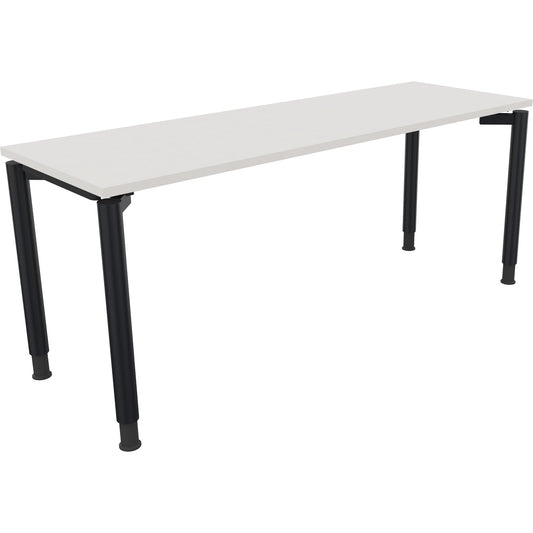 Schreibtisch all in one Maße: 1.800 x 680-820 x 600 mm (B x H x T) Holz diamantweiß