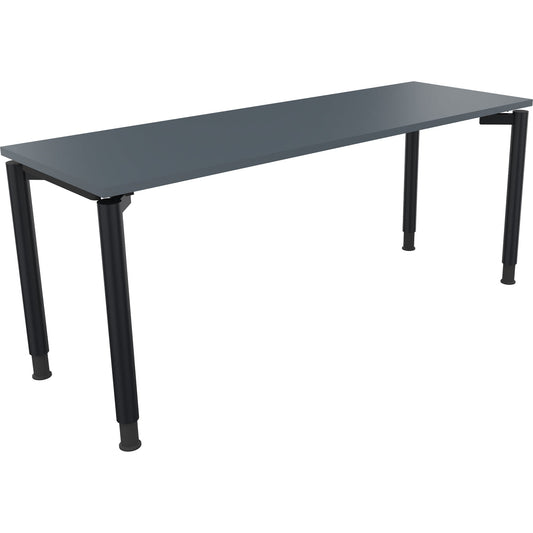 Schreibtisch all in one Maße: 1.800 x 680-820 x 600 mm (B x H x T) Holz lavagrau