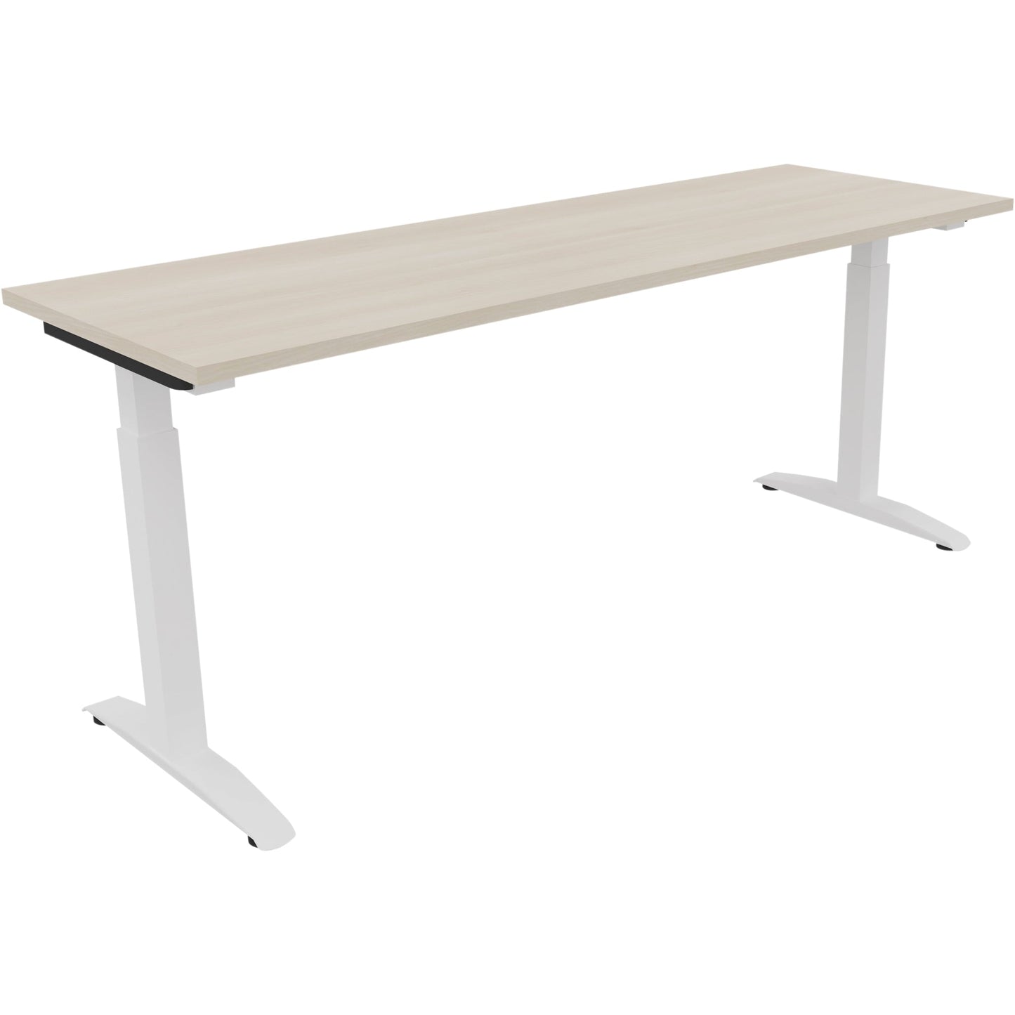 Schreibtisch all in one Maße: 1.800 x 650-850 x 600 mm (B x H x T) Holz akazie hell