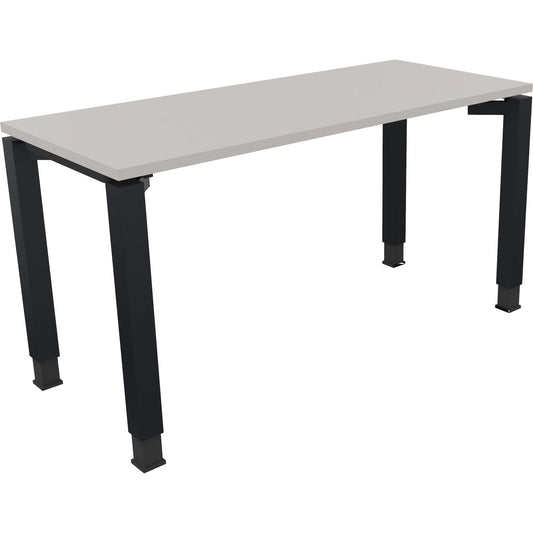 Schreibtisch all in one Maße: 1.400 x 680-820 x 600 mm (B x H x T) Holz lichtgrau