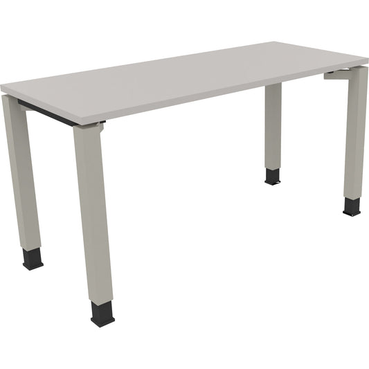 Schreibtisch all in one Maße: 1.400 x 680-820 x 600 mm (B x H x T) Holz lichtgrau