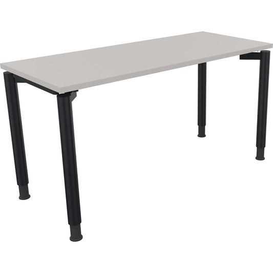 Schreibtisch all in one Maße: 1.400 x 680-820 x 600 mm (B x H x T) Holz lichtgrau