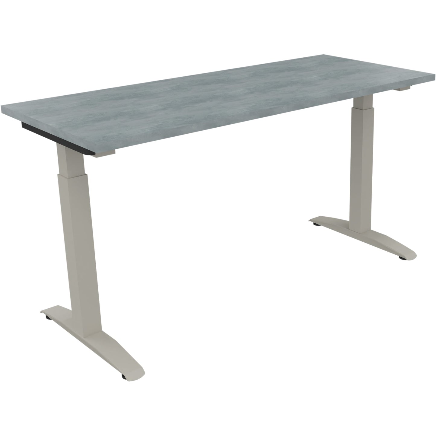 Schreibtisch all in one Maße: 1.400 x 650-850 x 600 mm (B x H x T) Holz beton hell