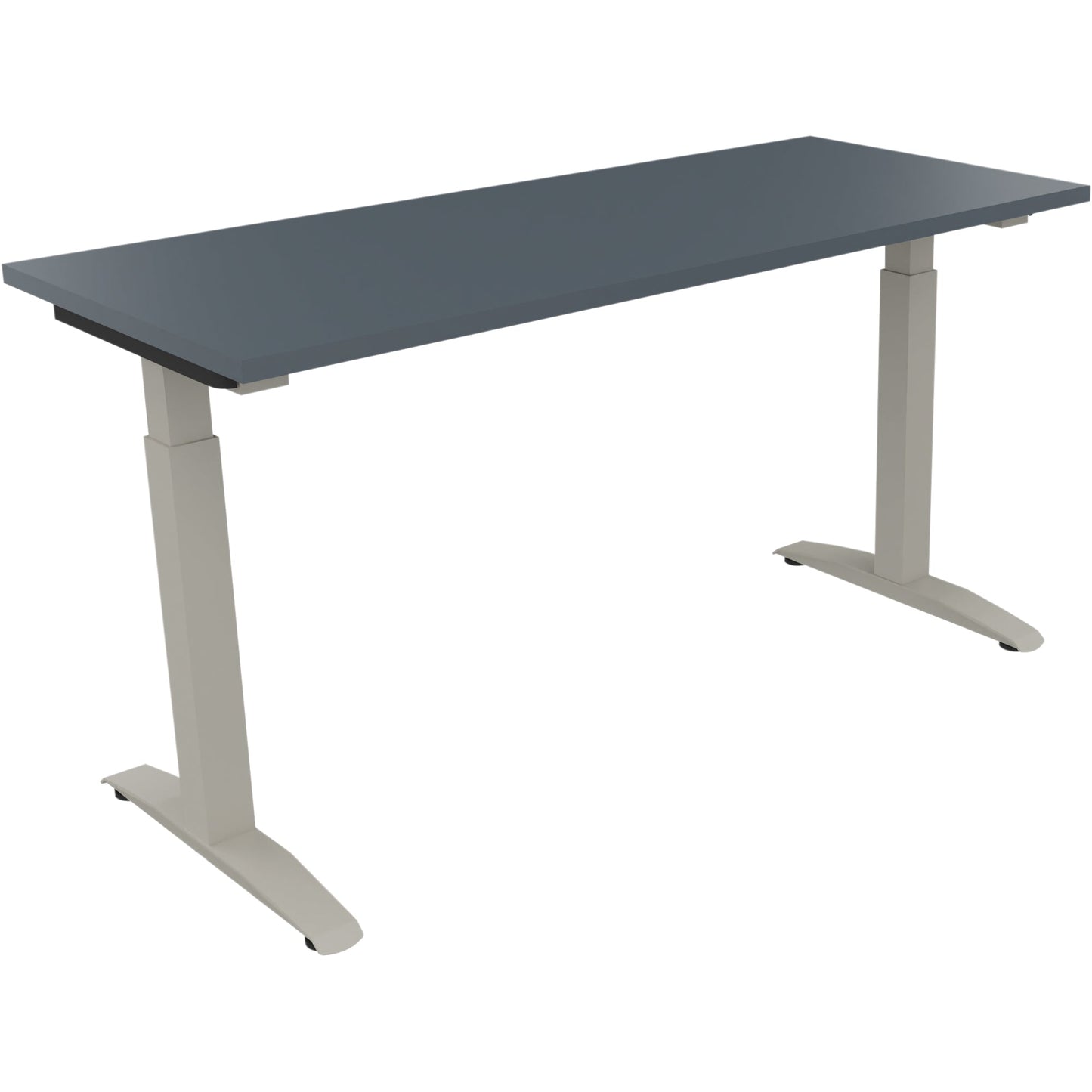 Schreibtisch all in one Maße: 1.400 x 650-850 x 600 mm (B x H x T) Holz lavagrau