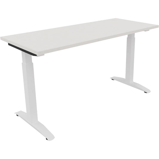 Schreibtisch all in one Maße: 1.400 x 650-850 x 600 mm (B x H x T) Holz diamantweiß