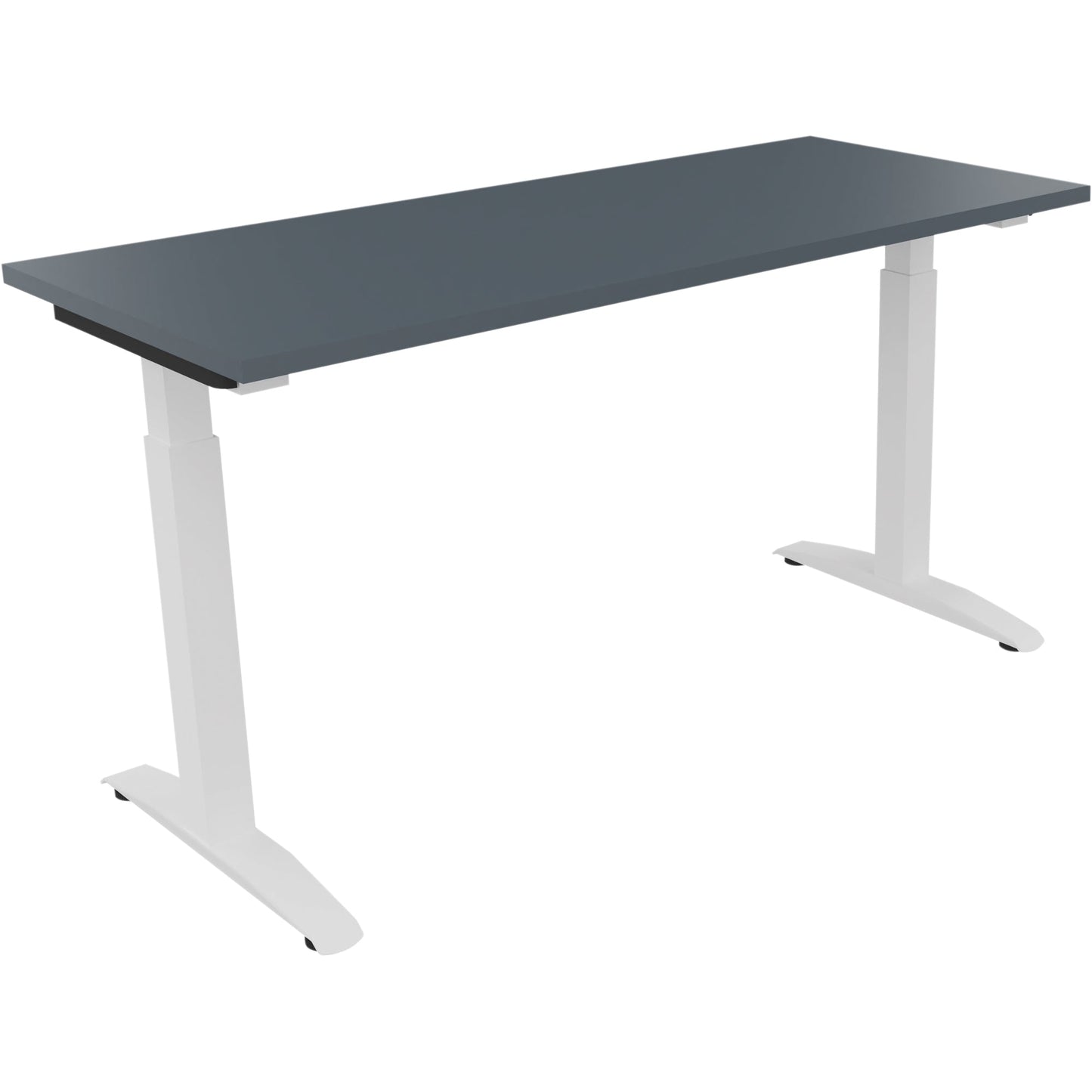 Schreibtisch all in one Maße: 1.400 x 650-850 x 600 mm (B x H x T) Holz lavagrau
