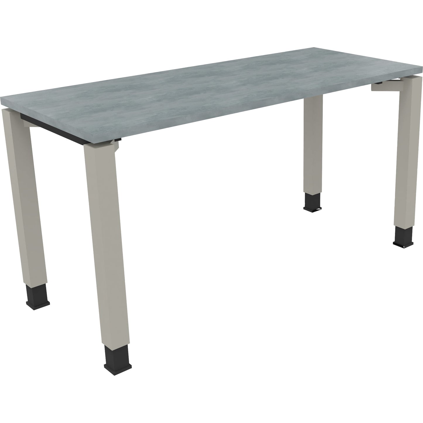 Schreibtisch all in one Maße: 1.400 x 680-820 x 600 mm (B x H x T) Holz beton hell