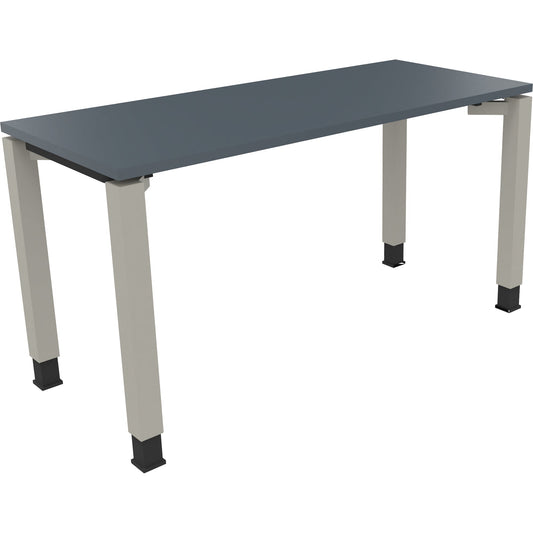 Schreibtisch all in one Maße: 1.400 x 680-820 x 600 mm (B x H x T) Holz lavagrau